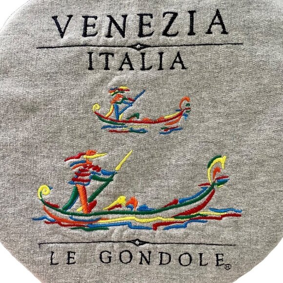 F&P Cotton Short Sleeve Sweatshirt Top Italy Le Gondole Size Large - Picture 9 of 10